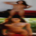 Nude housewife enjoying lying