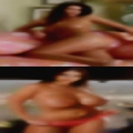 Smart nude woman weightlifters
